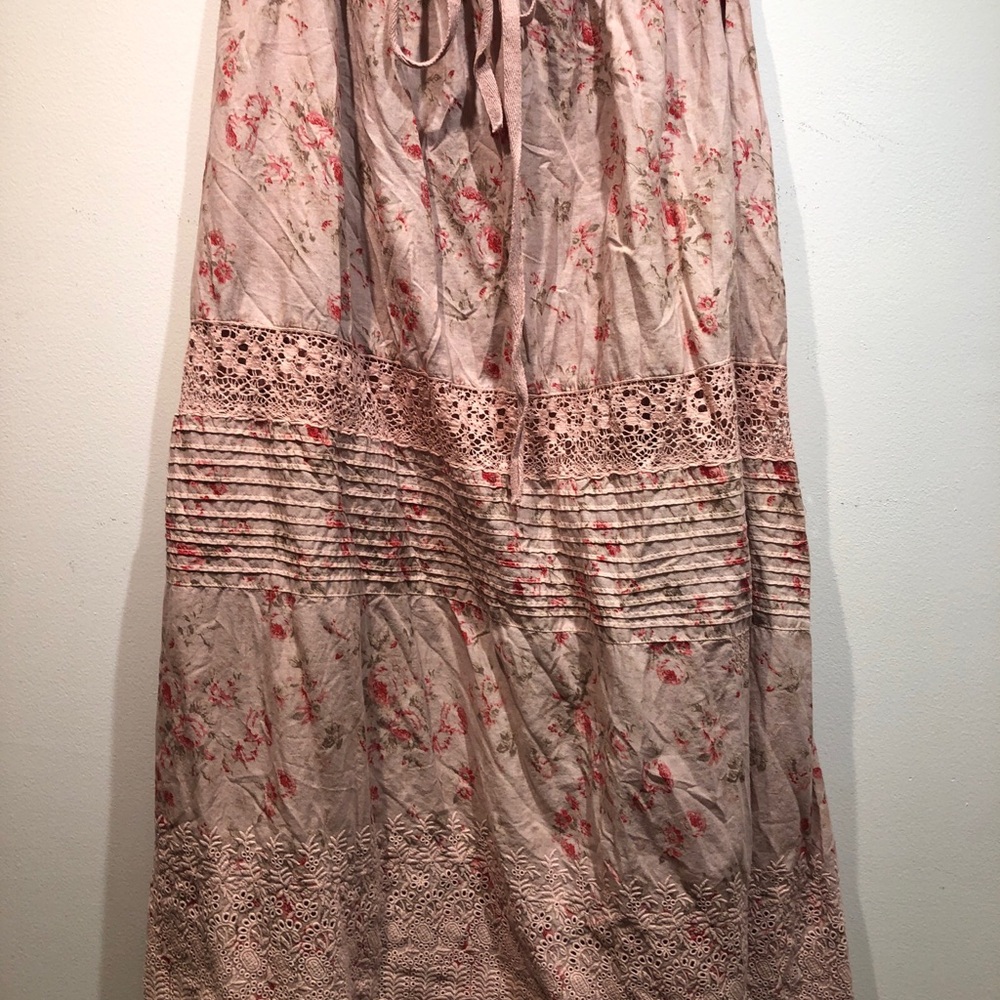 Boho Beautiful Magnolia Pearl Soft Pink Smocked Maxi Skirt